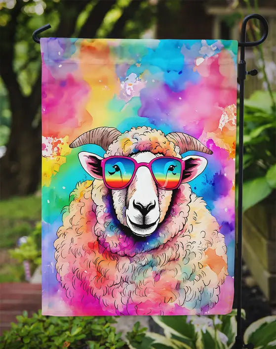 Hippie Animal Sheep Garden Flag Caroline's Treasures