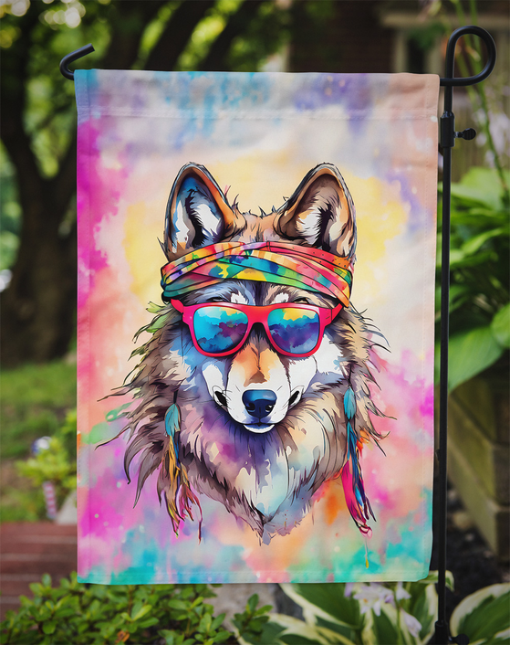Hippie Animal Wolf Garden Flag Caroline's Treasures