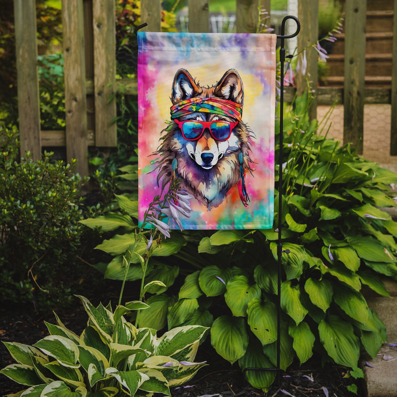 Hippie Animal Wolf Garden Flag Caroline's Treasures