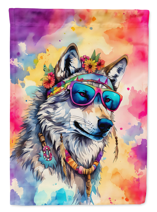Hippie Animal Wolf Garden Flag Caroline's Treasures