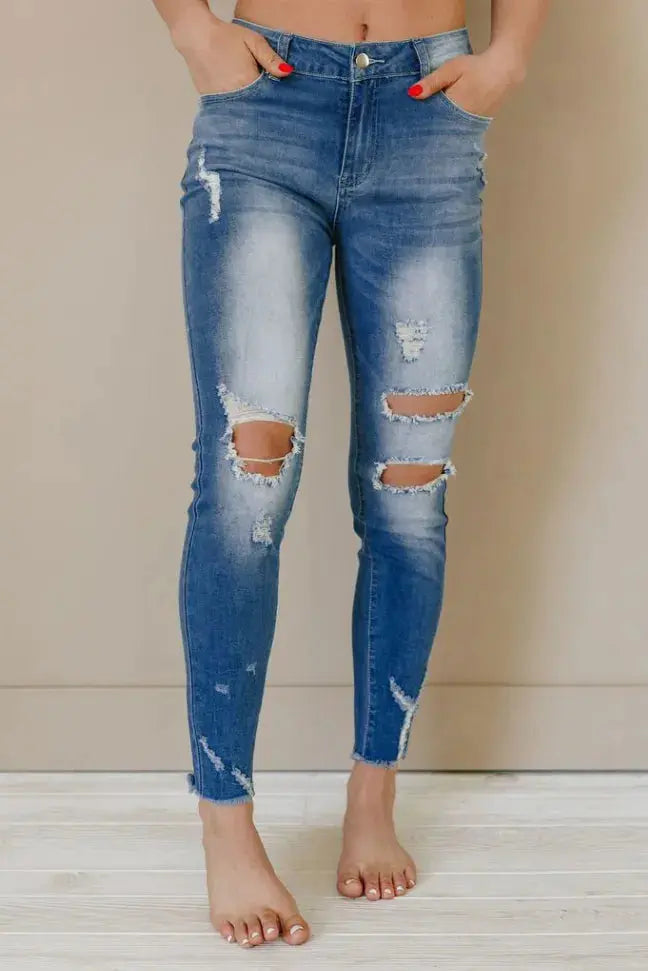 Hit Me Up High Rise Jeans Stay Warm in Style