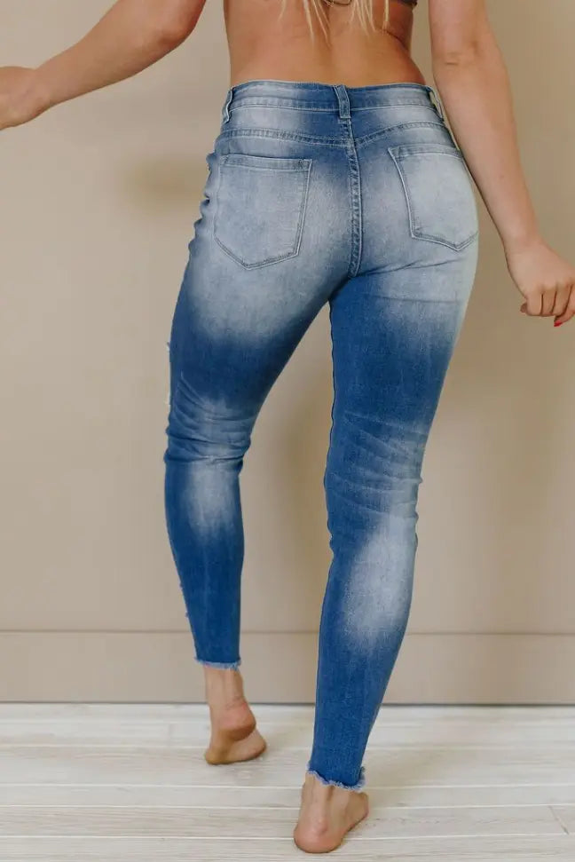 Hit Me Up High Rise Jeans Stay Warm in Style