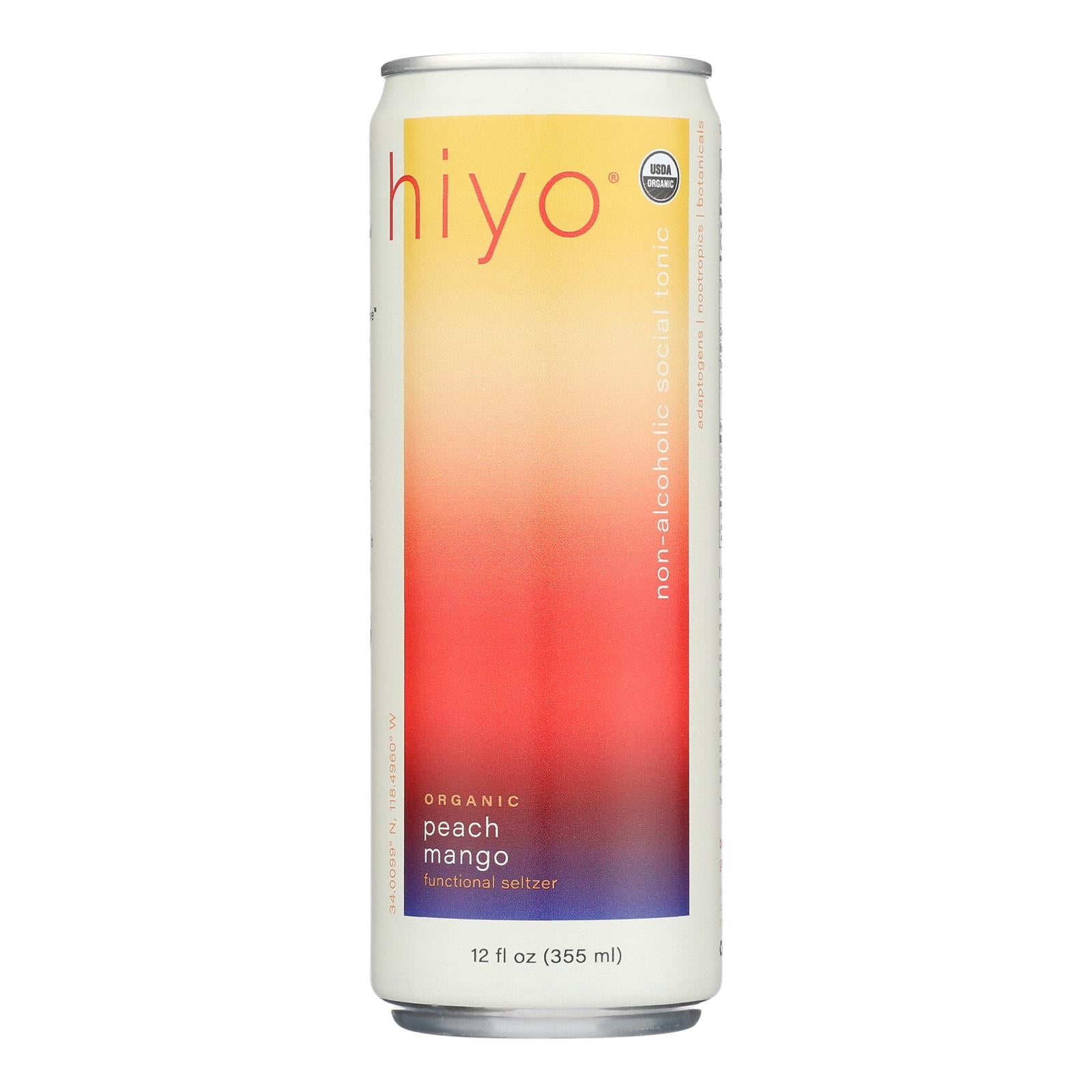 Hiyo - Seltzer Og2 Peach Mango - Cs Of 12-12 Fz Hiyo