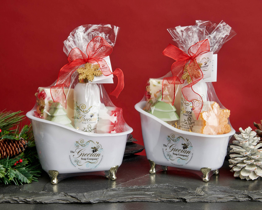 Holiday Bathtub Gift Set Grecian Soap