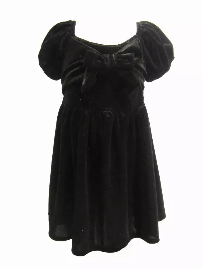 Holiday Ready Dress with Puff Sleeves Little Mass
