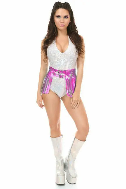 Hologram Fringe Mini Skirt Daisy Corsets
