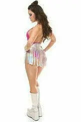 Hologram Fringe Mini Skirt Daisy Corsets