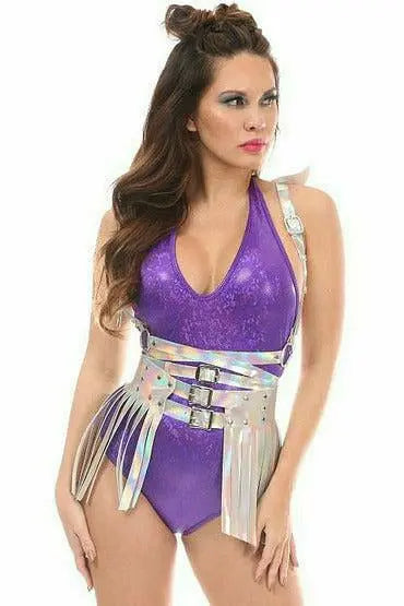 Hologram Fringe Mini Skirt Daisy Corsets