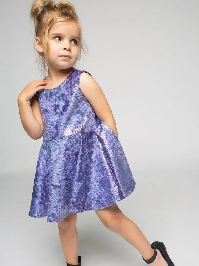 Hologram Snake Skater Skirt Dress Little Mass