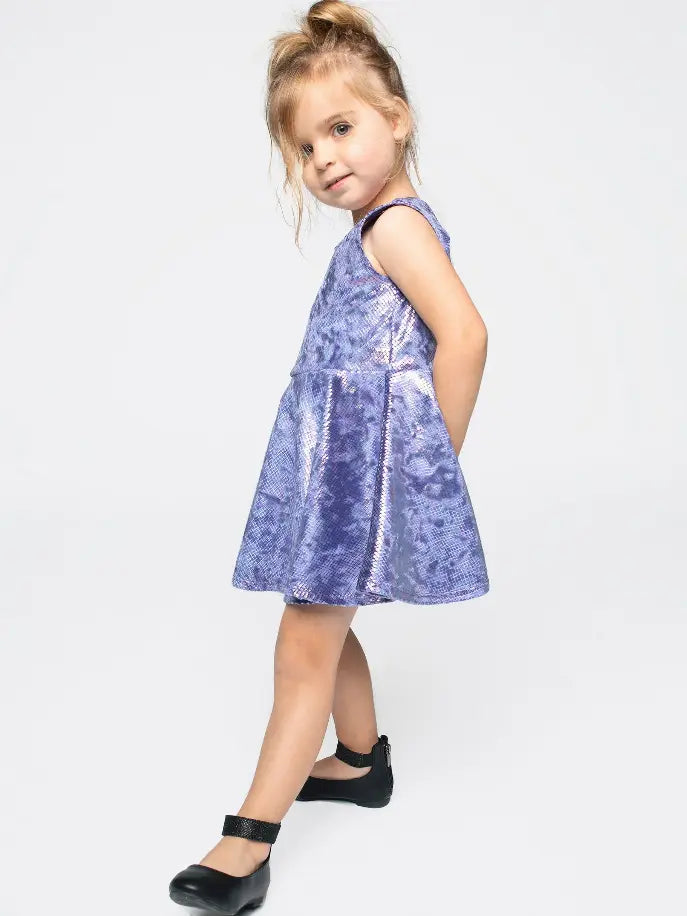 Hologram Snake Skater Skirt Dress Little Mass