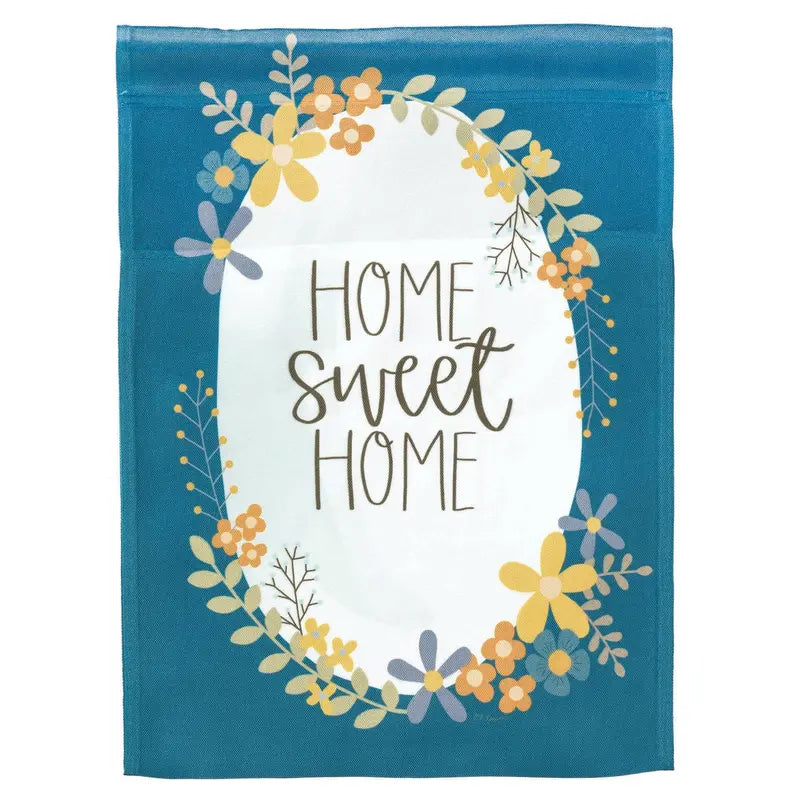 Home Sweet Home Floral Print Flag Dicksons Inc