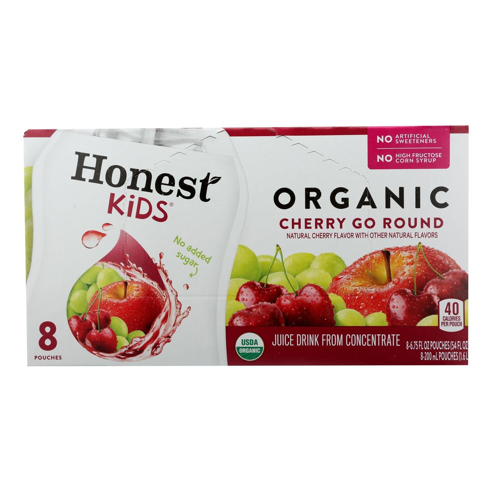Honest Kids Organic Kids Juice Drinks - Cherry Go Round - Case Of 4 - 8/6.75fl Oz Honest Kids