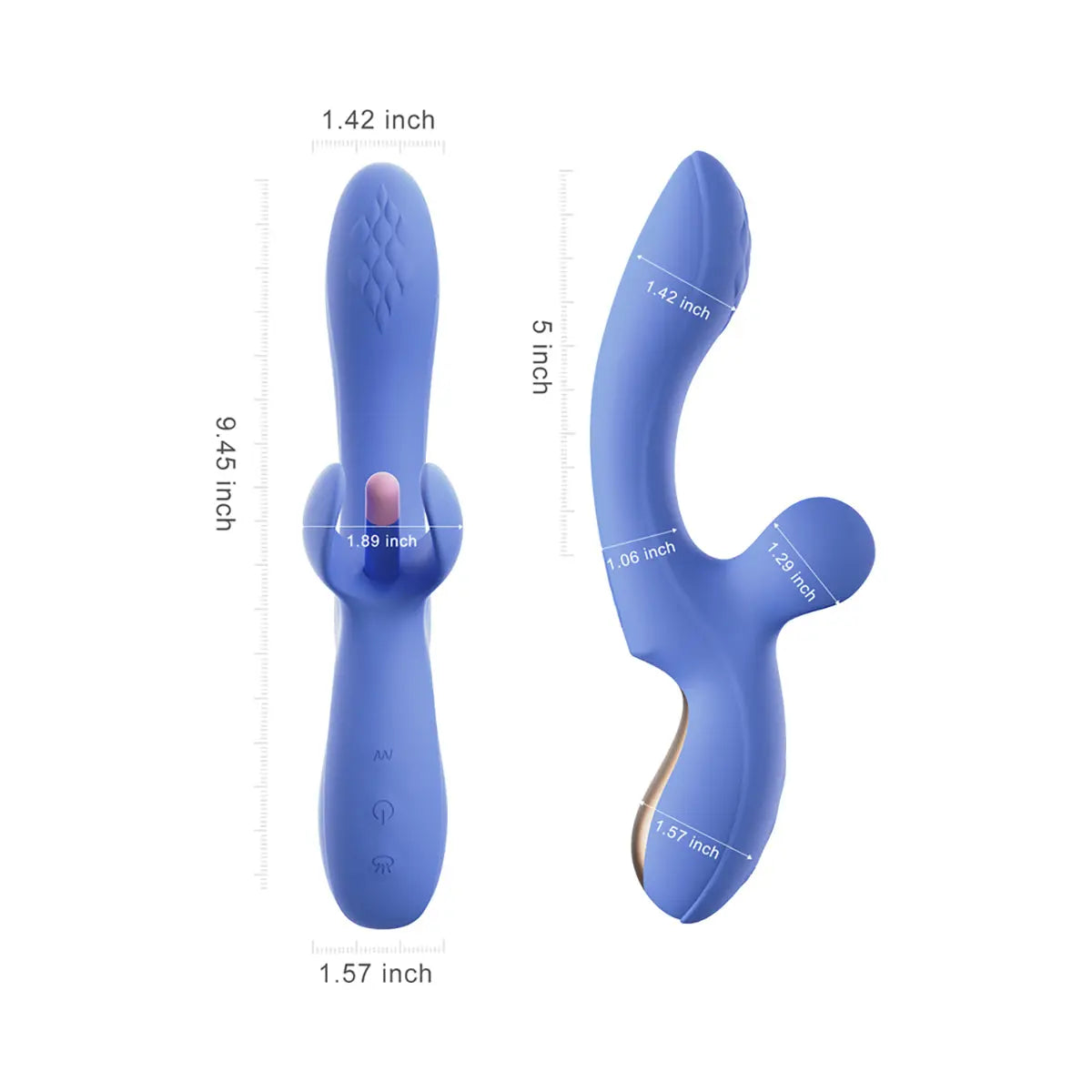 Honey Play Box Fortexa App-Controlled Kinky Finger Flapping Dual Stimulator Blue Honey Play Box