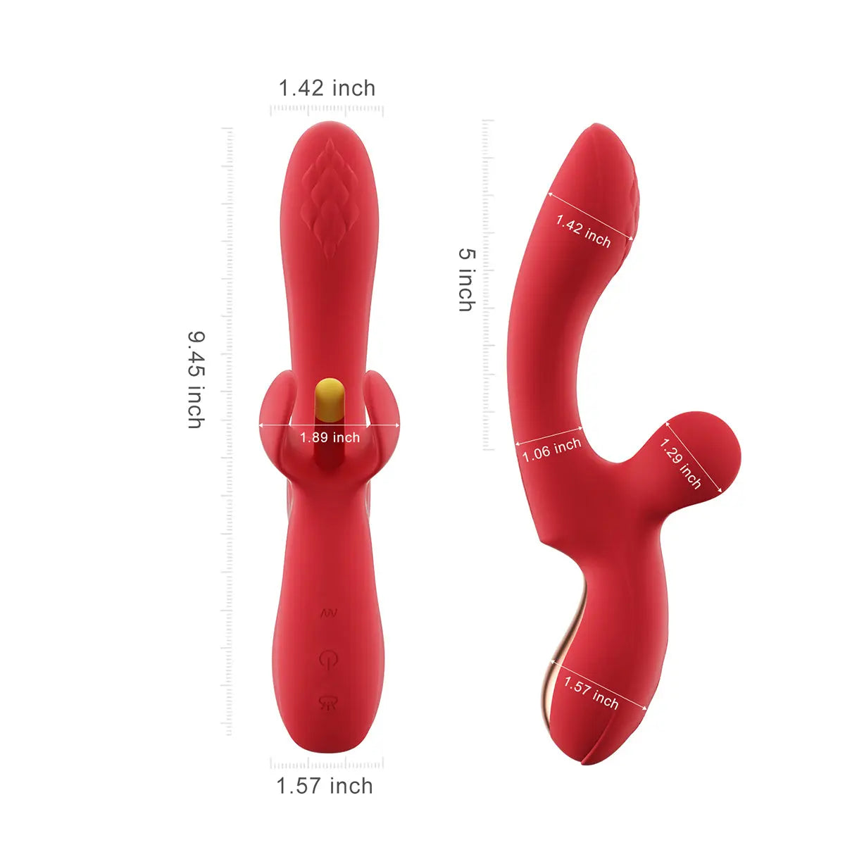 Honey Play Box Fortexa App-Controlled Kinky Finger Flapping Dual Stimulator Red Honey Play Box