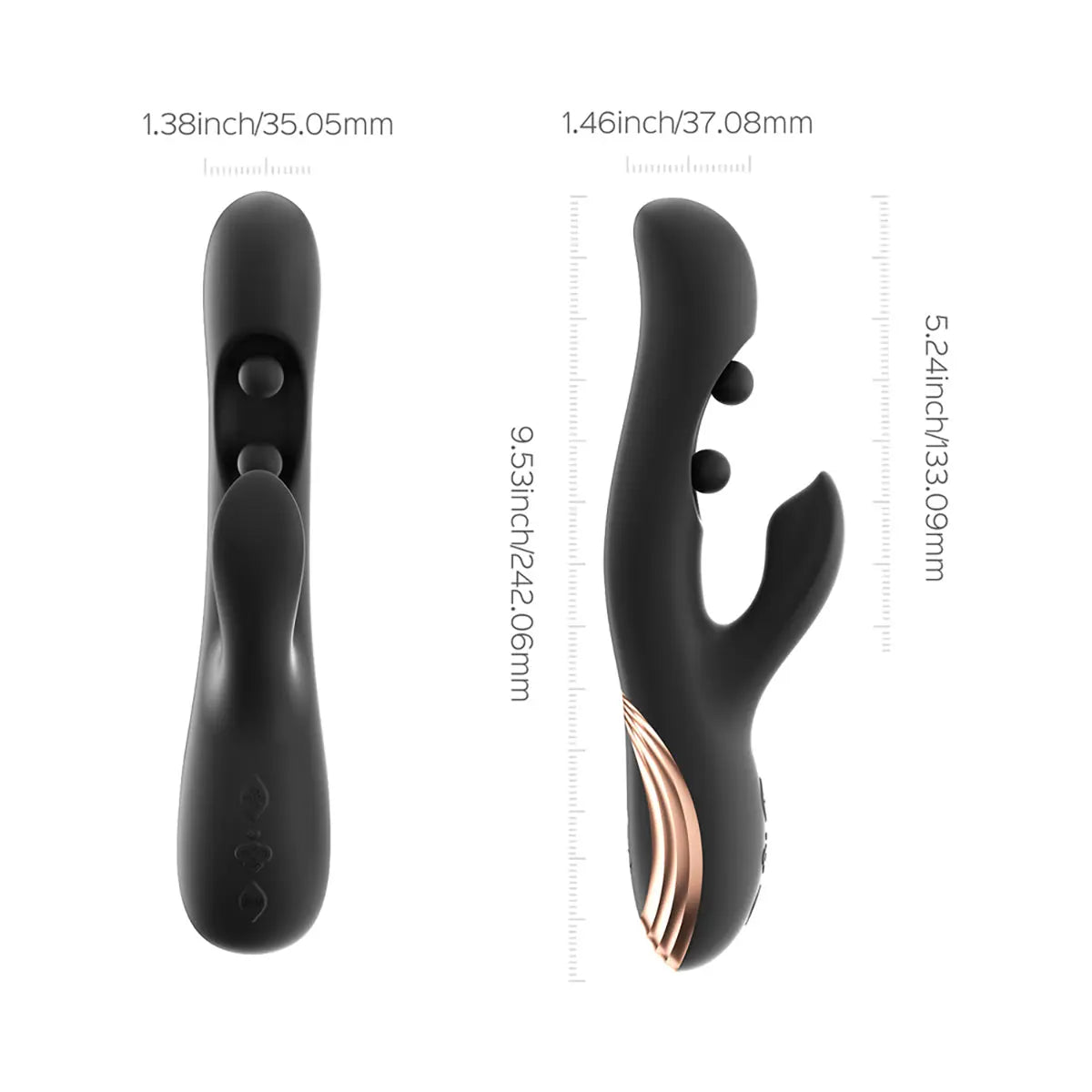 Honey Play Box Gem Pressure Sensing App-Controlled Twin Balls Rabbit Black Honey Play Box