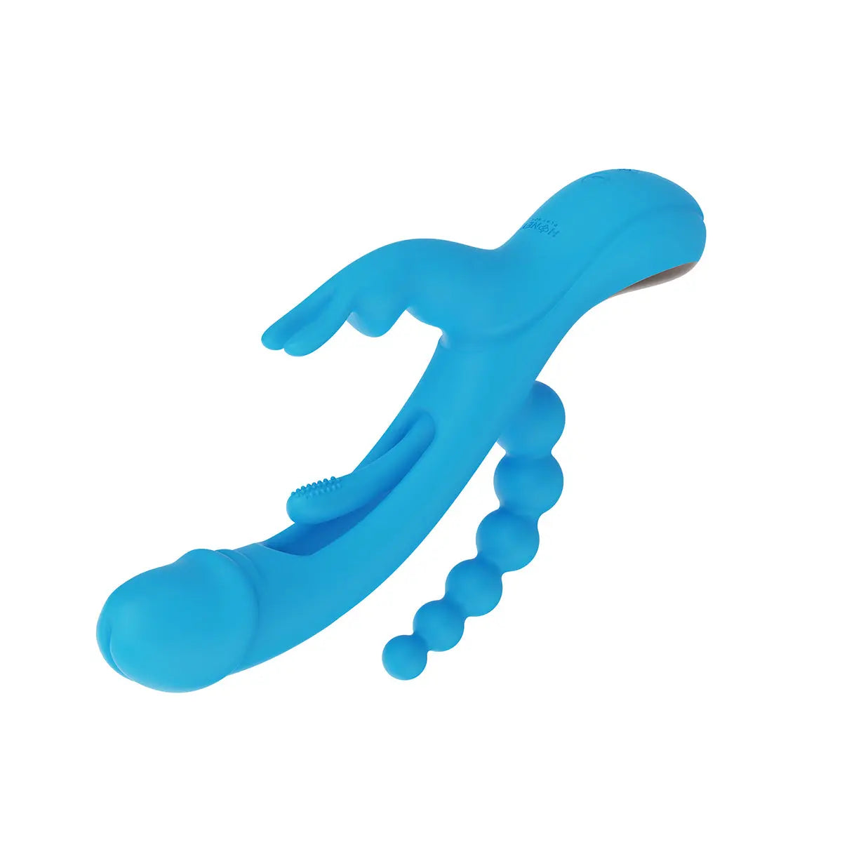 Honey Play Box Trilux Kinky Finger Rabbit Vibrator with Anal Beads Blue Honey Play Box