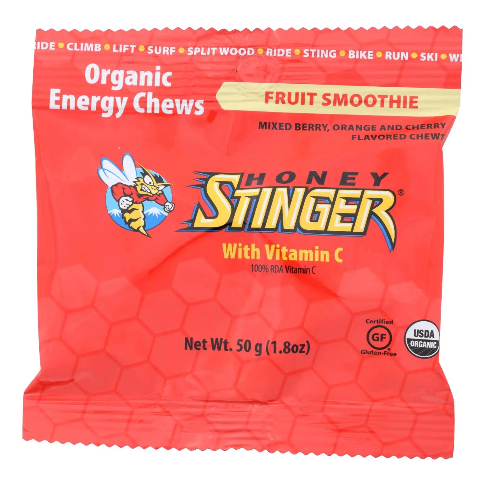 Honey Stinger Energy Chew - Organic - Fruit Smoothie - 1.8 Oz - Case Of 12 Honey Stinger