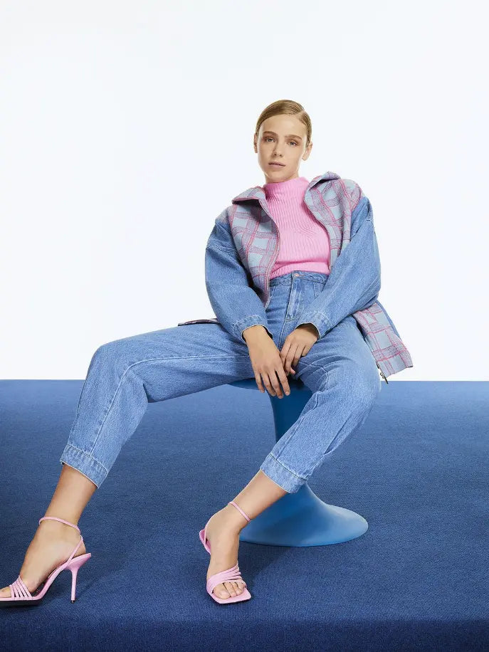 Hooded Plaid and Jean Jacket Monique Store