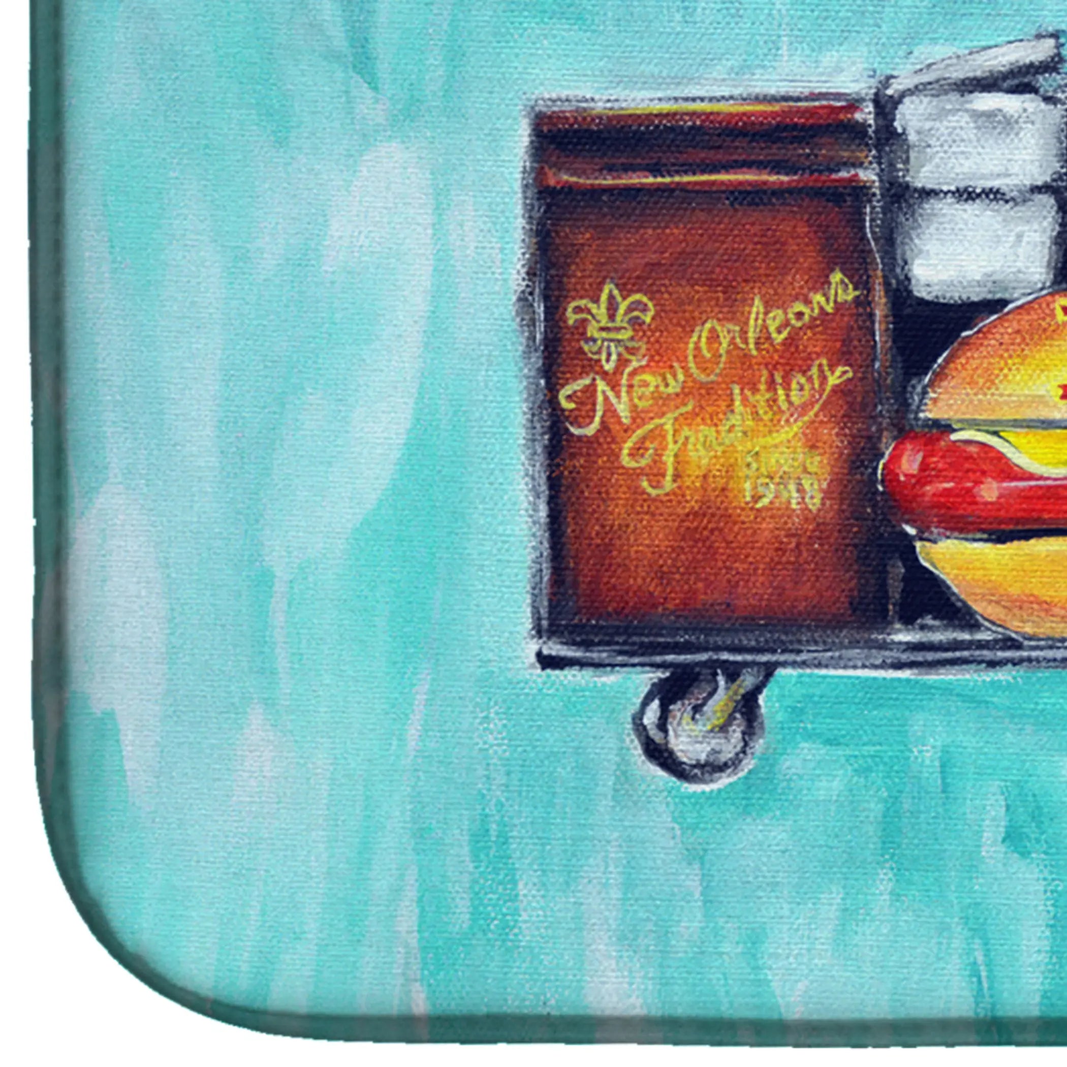 Hot Dog Cart Dish Drying Mat Caroline's Treasures