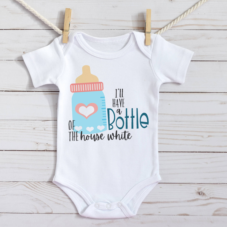 House White Baby Onesie LIANE FRIED STUDIO