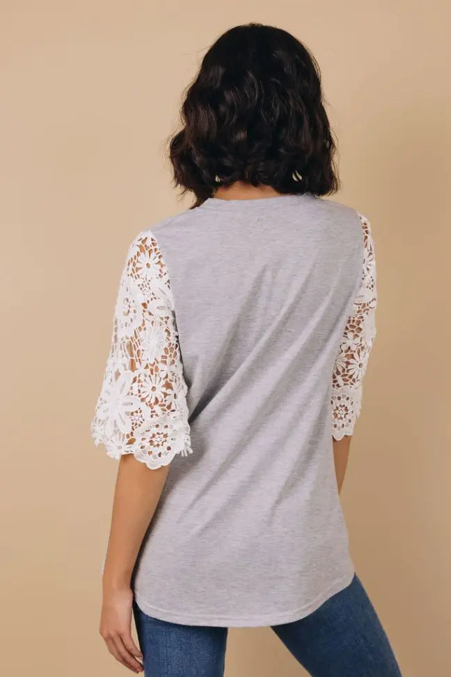 How I Go Lace Sleeve Tunic Stay Warm in Style