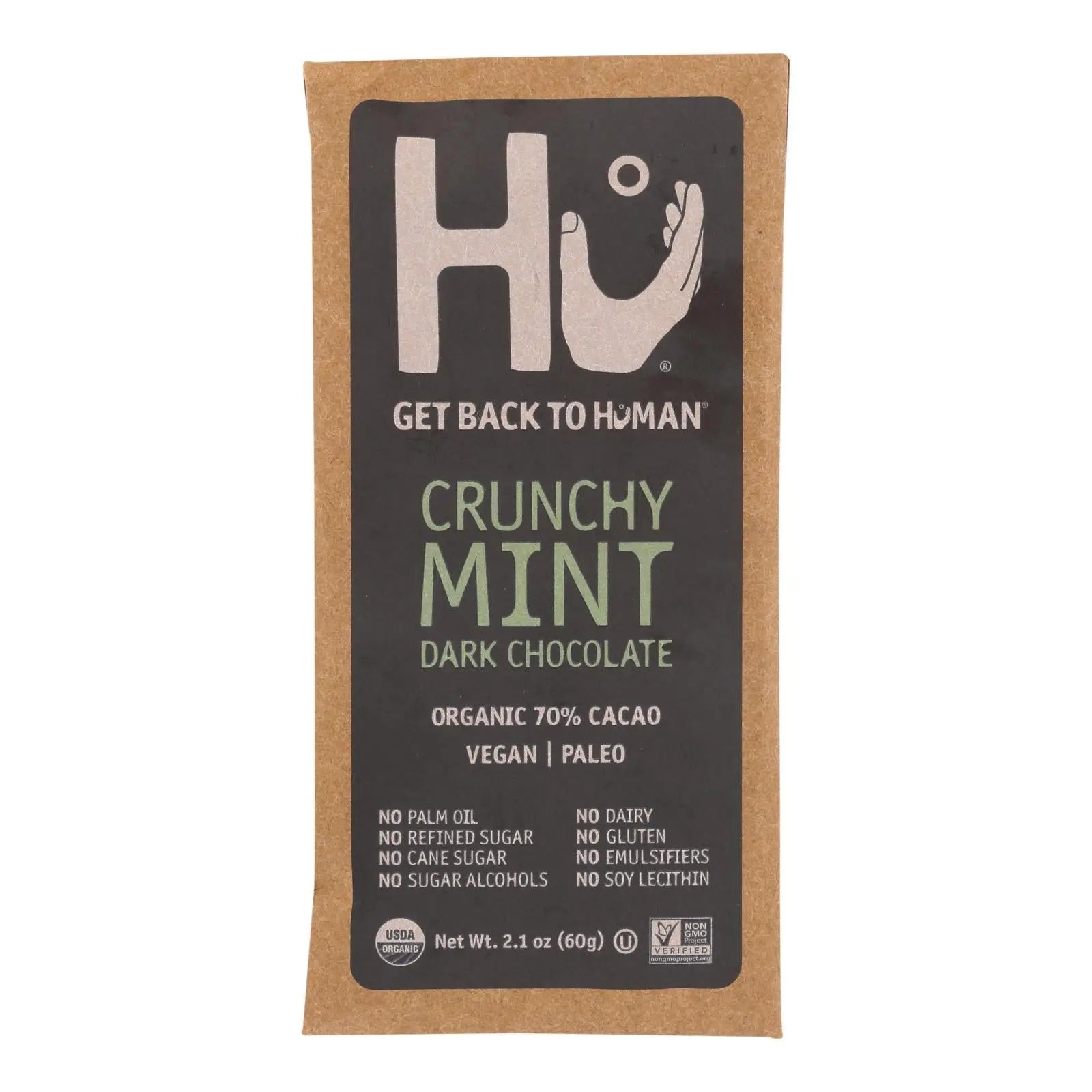 Hu - Dark Chocolate Bar Crunchy Mint - Case Of 12-2.1 Oz Hu