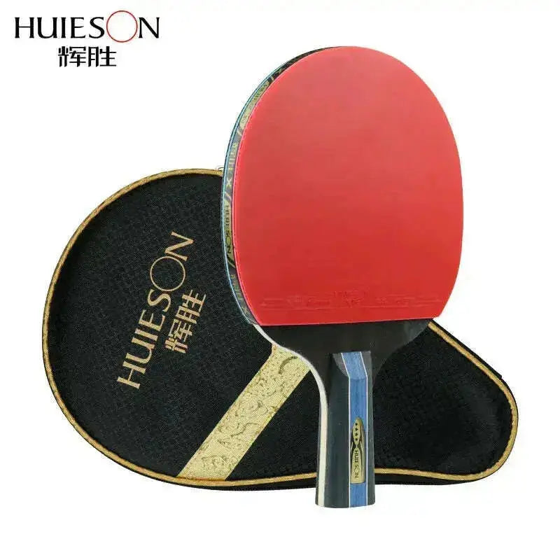 Huieson-7-Ply-Pure-Wood-Table-Tennis-Racket-Double-Face-Pimples-in-Sticky-Rubber-4-Star-Ping-Pong-Paddle-Bat-for-New-Learners-GreatEagleInc-334651588