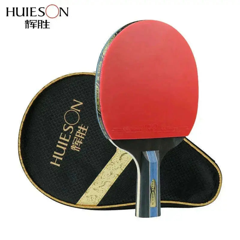 Huieson-7-Ply-Pure-Wood-Table-Tennis-Racket-Double-Face-Pimples-in-Sticky-Rubber-4-Star-Ping-Pong-Paddle-Bat-for-New-Learners-GreatEagleInc-334695391