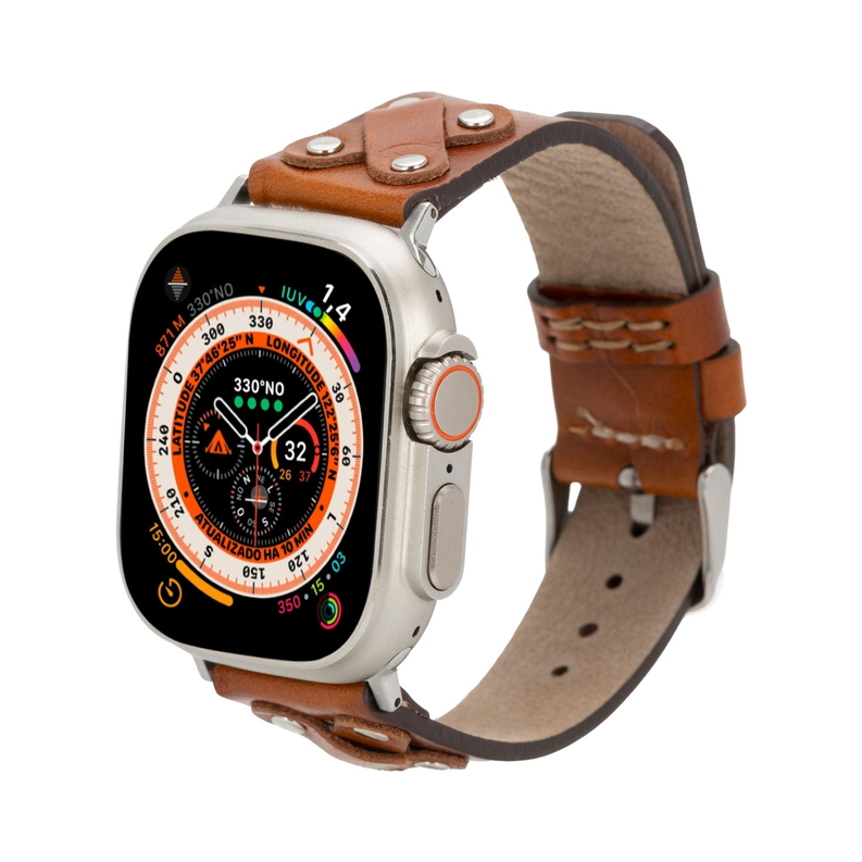 Hulett Leather Bands for Apple Watch Ultra,8,7 and SE Toronata