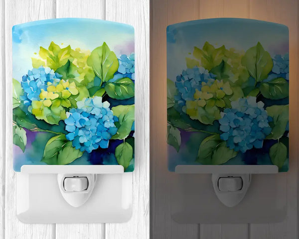 Hydrangeas Ceramic Night Light Caroline's Treasures