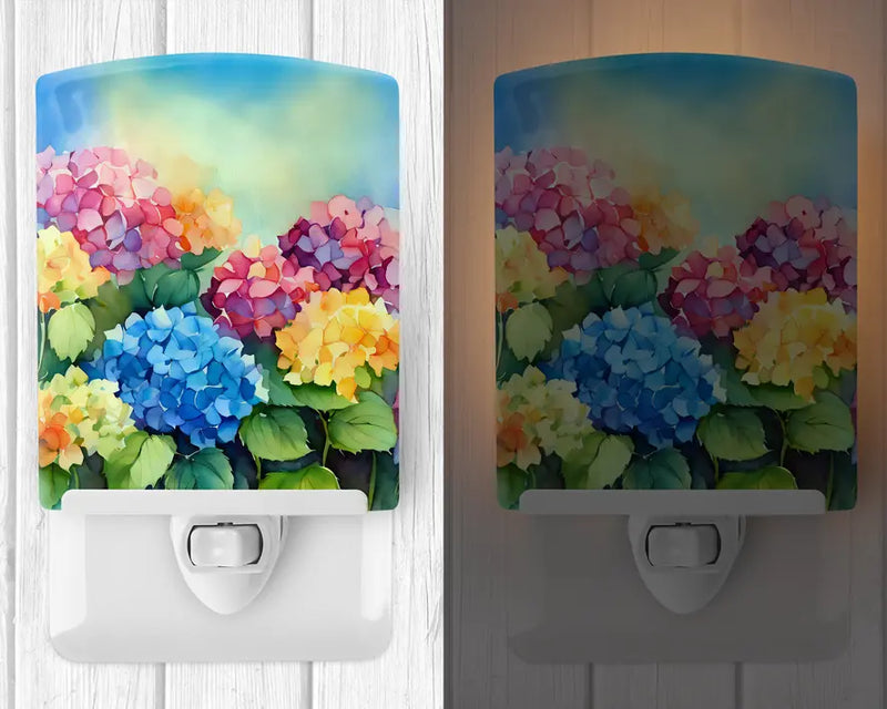 Hydrangeas Ceramic Night Light Caroline's Treasures