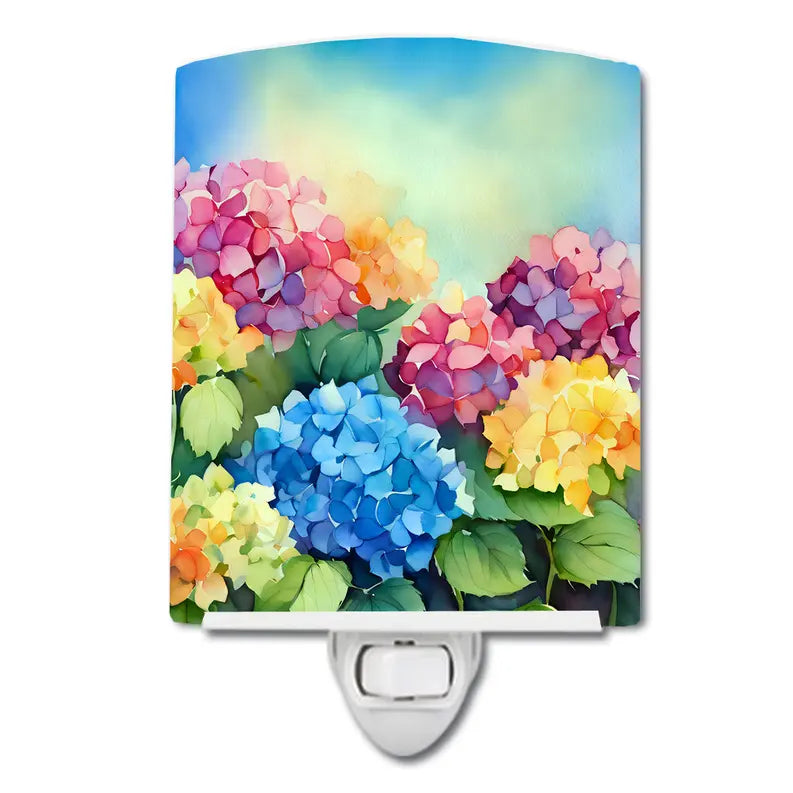 Hydrangeas Ceramic Night Light Caroline's Treasures