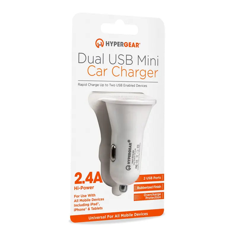 HyperGear Dual USB 2.4A Rubberized Vehicle Charger Gen-2 HyperGear