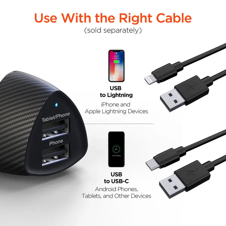 HyperGear SpeedBoost 12W USB + 5W USB Car Charger Hypercel