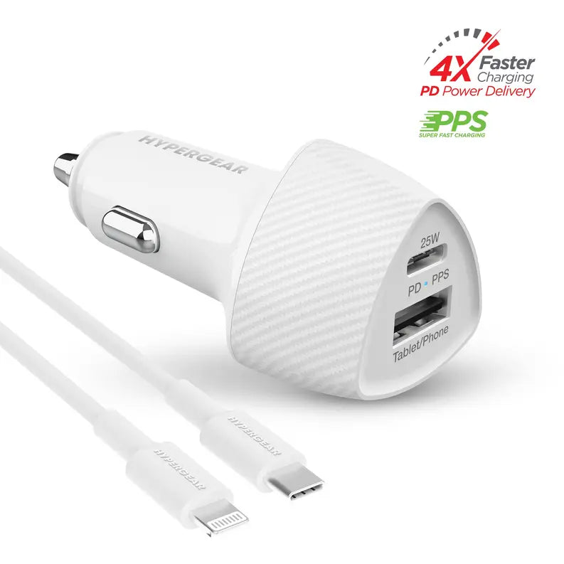 HyperGear SpeedBoost 25W PD Lightning Car Kit HyperGear