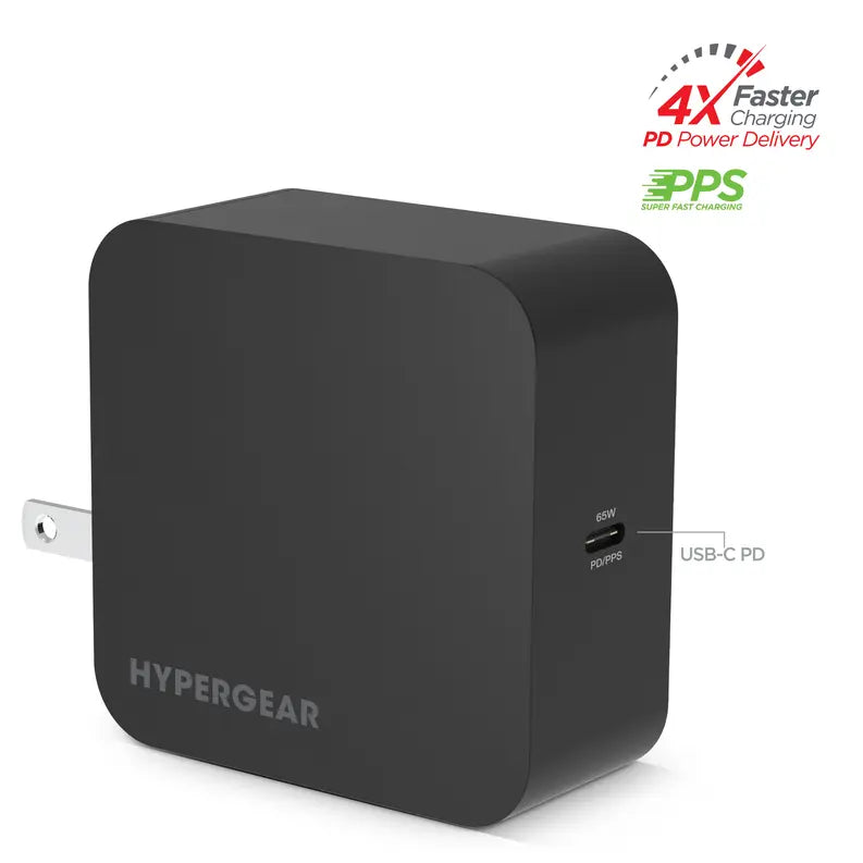 HyperGear SpeedBoost 65W USB-C PD Laptop Wall Charger with PPS Hypercel