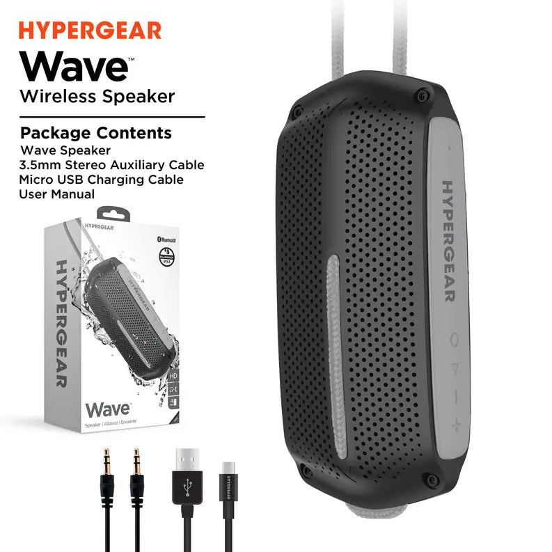HyperGear Wave Water Resistant Wireless Speaker HyperGear