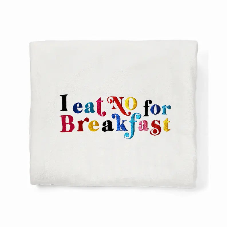 I Eat NO for Breakfast Plush Fleece Nap Blanket Cocus Pocus
