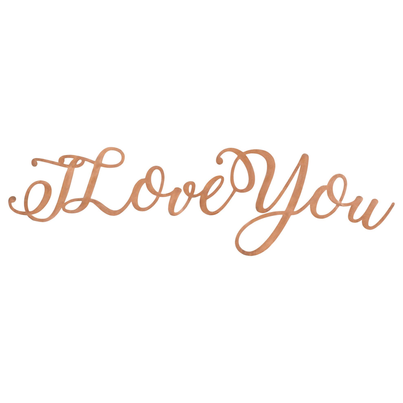 I Love You Copper Metal Word Wall Plaque Dicksons Inc