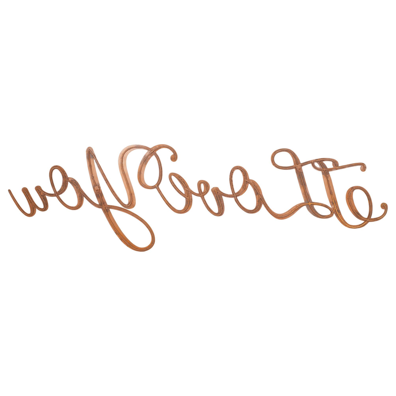 I Love You Copper Metal Word Wall Plaque Dicksons Inc