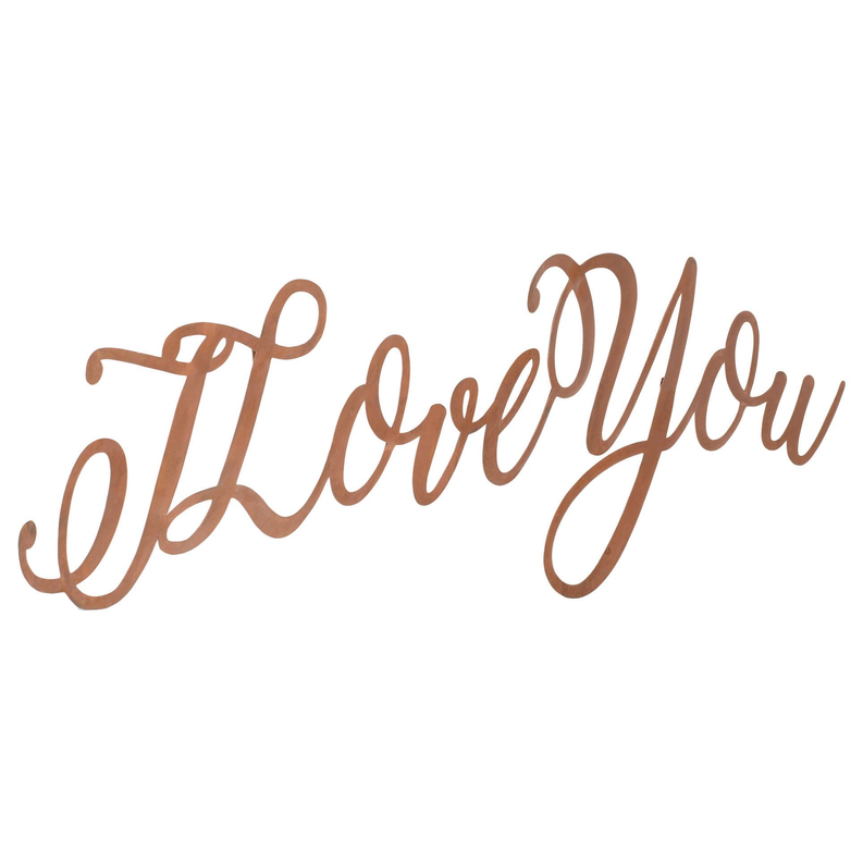 I Love You Copper Metal Word Wall Plaque Dicksons Inc
