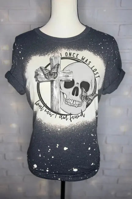 I Once Was Lost Bleached Graphic Tee The Blended Owl