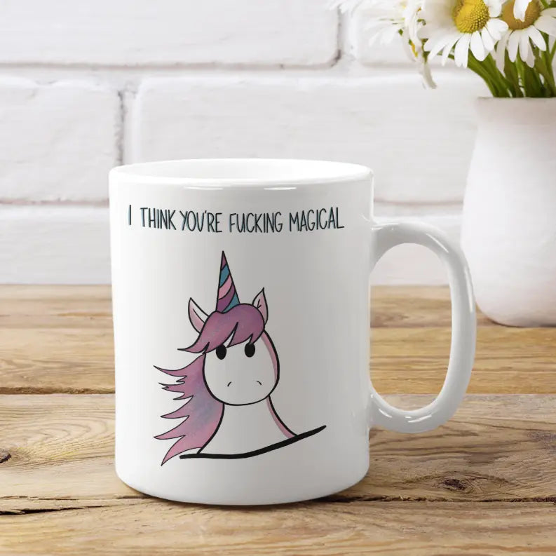 I Think You're Fucking Magical Coffee Mug Black Cat Bazaar