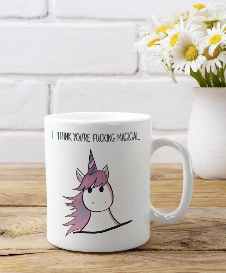I Think You're Fucking Magical Coffee Mug Black Cat Bazaar