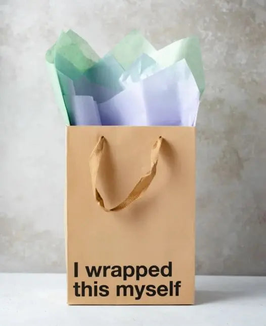 I Wrapped This Myself Gift Bag Wood Rocket