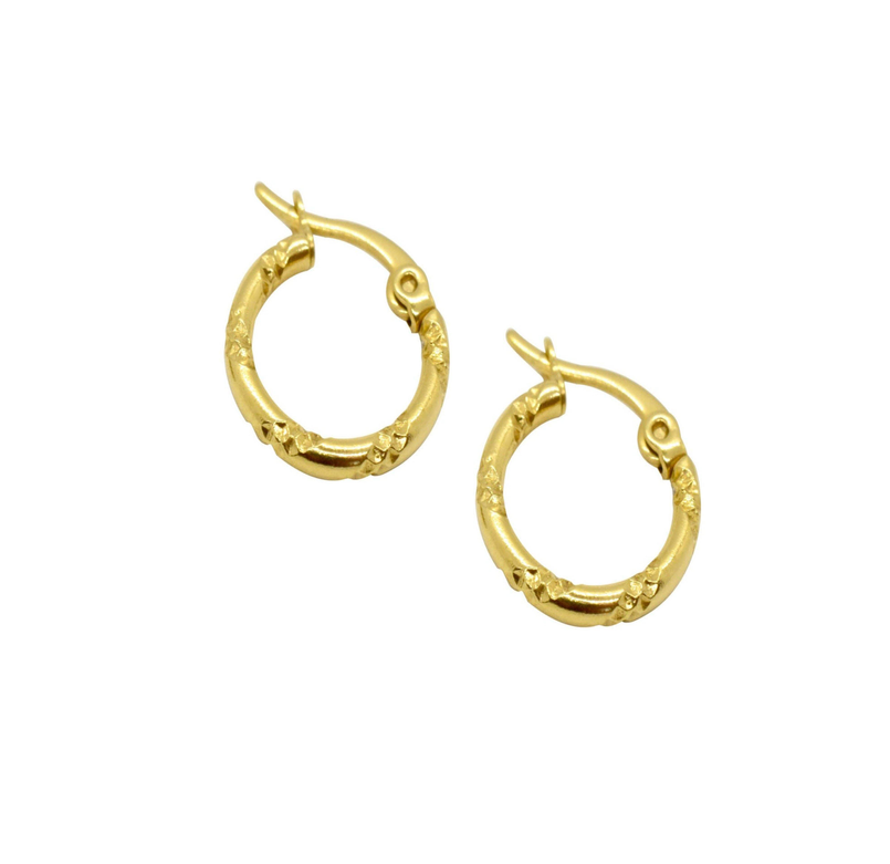ISMAY GOLD HUGGIE HOOP EARRINGS Mai Desiree