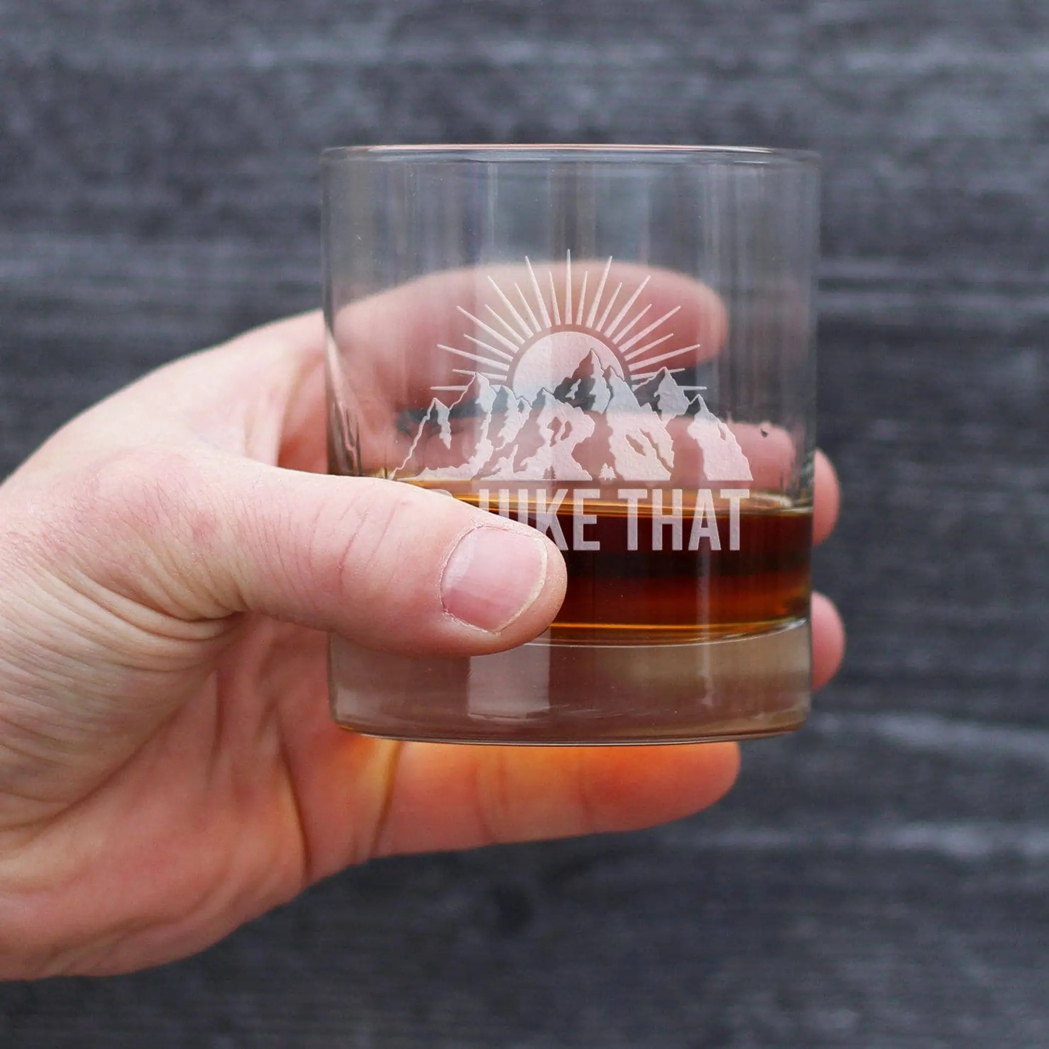 I'd Hike That Whiskey Rocks Glass - Hiking Gifts and Decor Bevvee