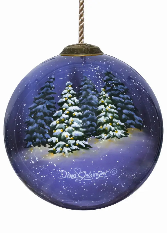 I'll Be Home For Christmas Hand Painted Glass Ornament Inner Beauty Gifts