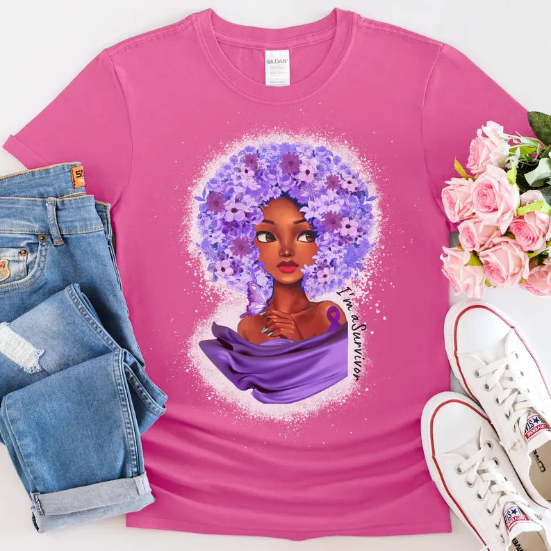 I'm a Survivor - Domestic Violence Awareness Tee Rebelle Tree