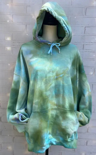 Ice Dyed Tie Dye Hoodie The Blended Owl